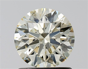 Picture of Natural Diamond 1.02 Carats, Round with Excellent Cut, N Color, SI2 Clarity and Certified by GIA