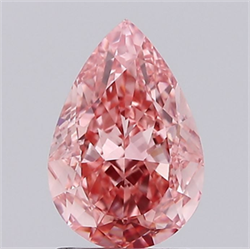 Picture of Lab Grown Diamond 2.06 Carats, Pear with  Cut, Fancy Vivid Pink Color, VS1 Clarity and Certified by IGI