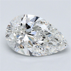 Picture of Natural Diamond 2.20 Carats, Pear with  Cut, F Color, VVS2 Clarity and Certified by GIA