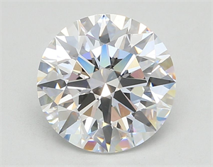 Picture of Lab Grown Diamond 3.05 Carats, Round with Ideal Cut, E Color, VVS2 Clarity and Certified by IGI