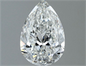 Natural Diamond 1.00 Carats, Pear with  Cut, G Color, VS2 Clarity and Certified by GIA