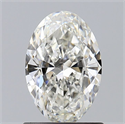 Natural Diamond 0.90 Carats, Oval with  Cut, H Color, VS2 Clarity and Certified by GIA