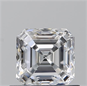 Natural Diamond 0.72 Carats, Asscher with  Cut, D Color, VVS1 Clarity and Certified by GIA