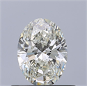 Natural Diamond 0.50 Carats, Oval with  Cut, J Color, VS1 Clarity and Certified by GIA