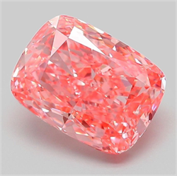 Picture of Lab Grown Diamond 3.19 Carats, CUSHION MODIFIED with  Cut, Fancy Vivid Pink Color, VVS2 Clarity and Certified by IGI