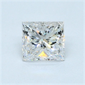 Natural Diamond 0.71 Carats, Princess with  Cut, E Color, I1 Clarity and Certified by GIA