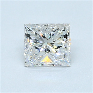 Picture of Natural Diamond 0.71 Carats, Princess with  Cut, E Color, I1 Clarity and Certified by GIA