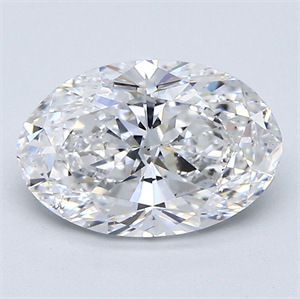 Picture of Natural Diamond 2.01 Carats, Oval with  Cut, D Color, SI1 Clarity and Certified by GIA