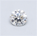 Natural Diamond 0.50 Carats, Round with Excellent Cut, E Color, SI1 Clarity and Certified by GIA