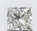 Natural Diamond 0.70 Carats, Princess with  Cut, I Color, IF Clarity and Certified by IGI