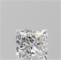 Natural Diamond 0.60 Carats, Princess with  Cut, E Color, VVS2 Clarity and Certified by GIA