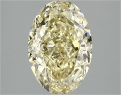 Picture of Lab Grown Diamond 3.10 Carats, Oval with  Cut, Fancy Intense Yellow Color, VS1 Clarity and Certified by IGI