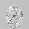 Natural Diamond 1.20 Carats, Oval with  Cut, G Color, SI1 Clarity and Certified by GIA