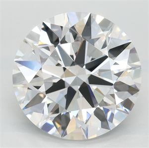 Picture of Lab Grown Diamond 3.41 Carats, Round with Excellent Cut, D Color, FL Clarity and Certified by GIA