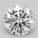 Lab Grown Diamond 2.04 Carats, Round with Excellent Cut, D Color, IF Clarity and Certified by GIA