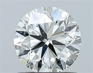 Picture of Natural Diamond 1.01 Carats, Round with Very Good Cut, H Color, SI2 Clarity and Certified by GIA