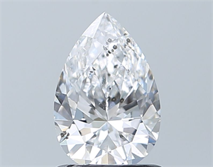 Picture of Natural Diamond 1.00 Carats, Pear with  Cut, D Color, SI2 Clarity and Certified by GIA