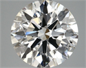 Lab Grown Diamond 3.60 Carats, Round with Ideal Cut, G Color, SI1 Clarity and Certified by IGI