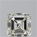Natural Diamond 0.70 Carats, Asscher with  Cut, J Color, VVS1 Clarity and Certified by GIA