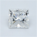 Natural Diamond 1.01 Carats, Princess with  Cut, E Color, VS1 Clarity and Certified by GIA