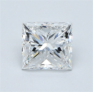 Picture of Natural Diamond 1.01 Carats, Princess with  Cut, E Color, VS1 Clarity and Certified by GIA
