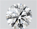 Lab Grown Diamond 1.50 Carats, Round with Ideal Cut, F Color, VVS2 Clarity and Certified by IGI