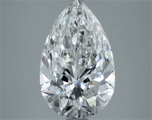 Picture of Natural Diamond 4.03 Carats, Pear with  Cut, E Color, FL Clarity and Certified by GIA