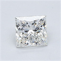 Natural Diamond 1.03 Carats, Princess with  Cut, H Color, VVS1 Clarity and Certified by GIA