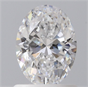 Natural Diamond 0.90 Carats, Oval with  Cut, D Color, SI1 Clarity and Certified by GIA
