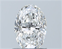 Natural Diamond 0.70 Carats, Oval with  Cut, F Color, VS2 Clarity and Certified by GIA