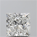 Natural Diamond 1.70 Carats, Princess with  Cut, G Color, SI1 Clarity and Certified by GIA