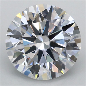 Picture of Lab Grown Diamond 2.64 Carats, Round with Ideal Cut, D Color, VVS2 Clarity and Certified by IGI