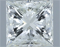 Natural Diamond 1.00 Carats, Princess with  Cut, I Color, VVS2 Clarity and Certified by IGI