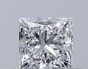 Picture of Natural Diamond 0.33 Carats, Princess with  Cut, D Color, VS2 Clarity and Certified by GIA