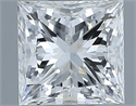 Natural Diamond 0.80 Carats, Princess with  Cut, H Color, SI1 Clarity and Certified by IGI