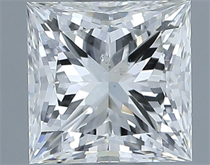 Picture of Natural Diamond 0.80 Carats, Princess with  Cut, H Color, SI1 Clarity and Certified by IGI