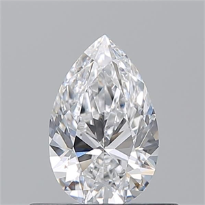 Picture of Natural Diamond 0.51 Carats, Pear with  Cut, D Color, VS2 Clarity and Certified by GIA