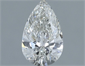 Natural Diamond 0.60 Carats, Pear with  Cut, I Color, VVS2 Clarity and Certified by GIA