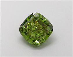 Picture of Lab Grown Diamond 1.20 Carats, CUSHION MODIFIED with  Cut, Fancy Vivid Green Color, VVS2 Clarity and Certified by IGI
