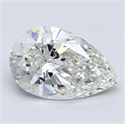 Diamante Natural 3.33 quilates, De pera , Color H, claridad SI1 y certificado GIA