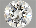 Natural Diamond 1.01 Carats, Round with Excellent Cut, I Color, SI2 Clarity and Certified by GIA
