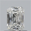 Natural Diamond 0.74 Carats, Radiant with  Cut, H Color, VVS1 Clarity and Certified by GIA