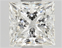 Natural Diamond 0.55 Carats, Princess with  Cut, H Color, VS1 Clarity and Certified by GIA