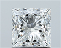 Natural Diamond 1.03 Carats, Princess with  Cut, F Color, VS2 Clarity and Certified by GIA