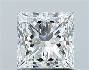 Picture of Natural Diamond 1.03 Carats, Princess with  Cut, F Color, VS2 Clarity and Certified by GIA