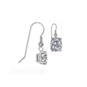 Picture of French Hinged Locked Cushion diamond earrings