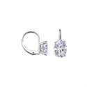 Foto Pendientes de diamantes de alambre francés con cierre bisagra, Óvalos de