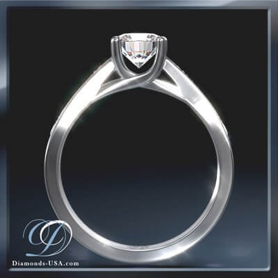 Anillo de compromiso estilo CrissCross (entrecruzado) con diamantes