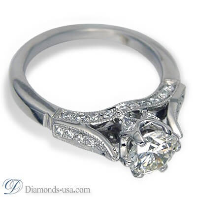 Vintage Designers cathedral engagement ring