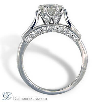 Vintage Designers cathedral engagement ring